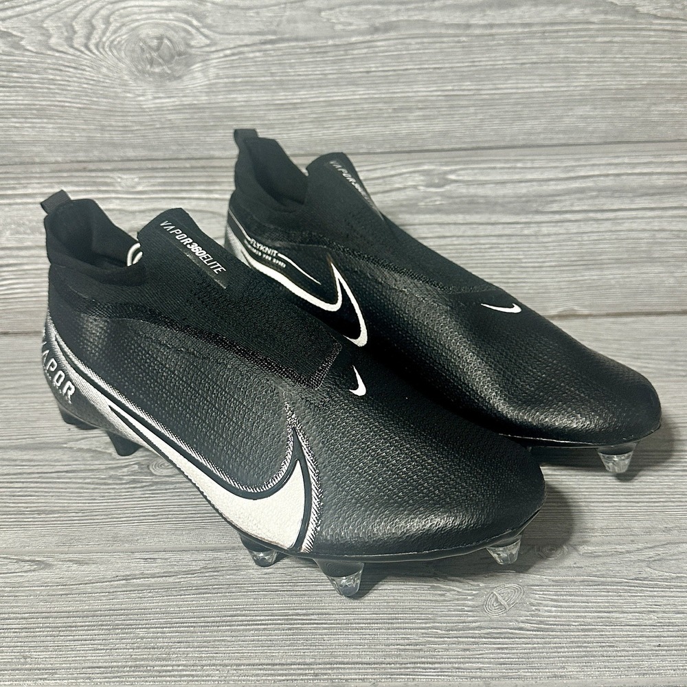 Nike Football Cleats Mens 14 Vapor Edge Elite 360 Flyknit Black White DO1144-001